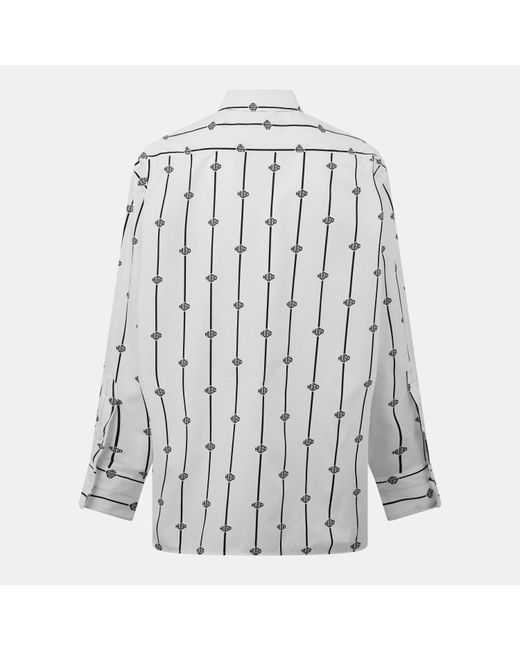 HUGO White Eskil Long Sleeve Patterned Shirt