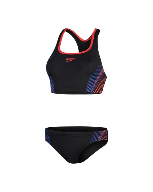 Speedo Black Placement Bikini 2 Piece