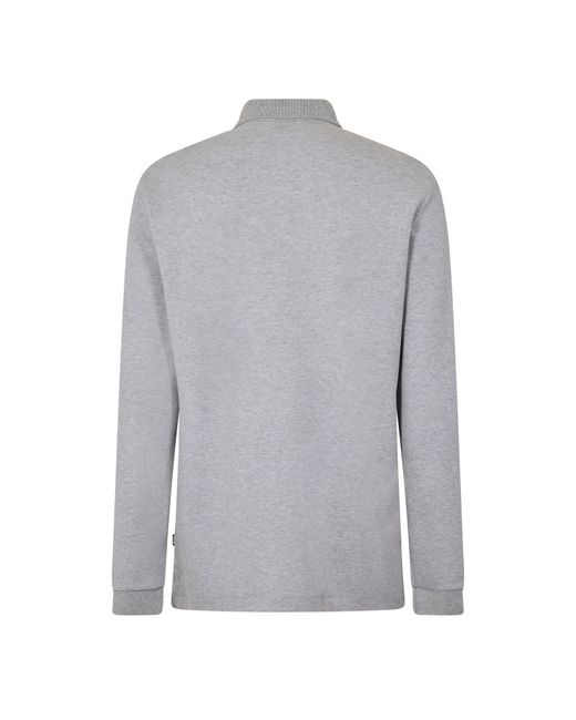 Boss Gray Pado 30 Long-Sleeve Polo Shirt for men