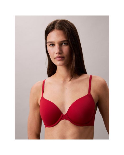 Calvin Klein Red Perfect Fit T-Shirt Bra