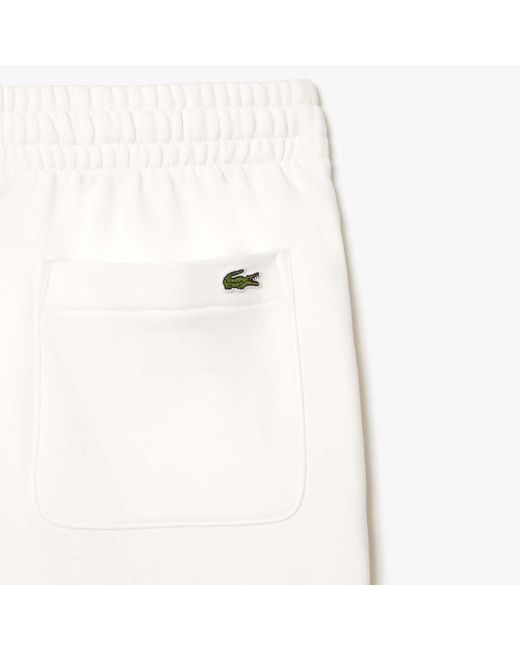 Lacoste White Straight Leg Sweatpants