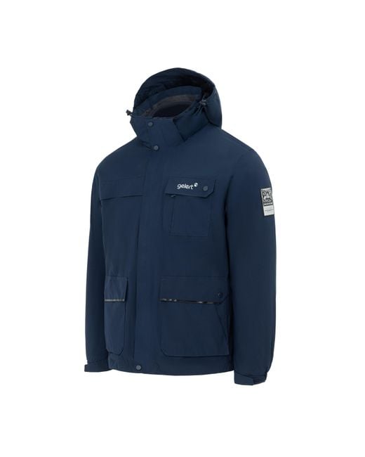 Gelert Blue 3-In-1 Windproof Fleece Lined Detachable Hood Long Sleeve Jacket for men