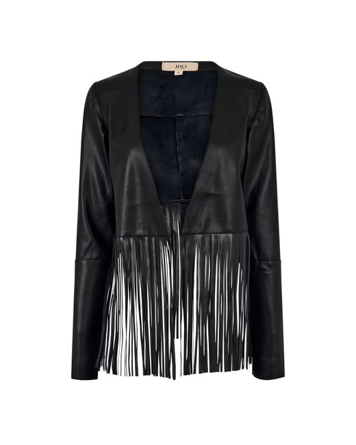 JBQ Black Orion Metal Zip Tailored Leather Jacket