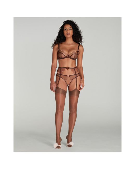 Agent Provocateur Brown Lorna Plunge Underwired Bra