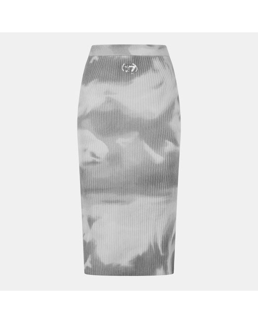 DIESEL Gray Betty Midi Skirt