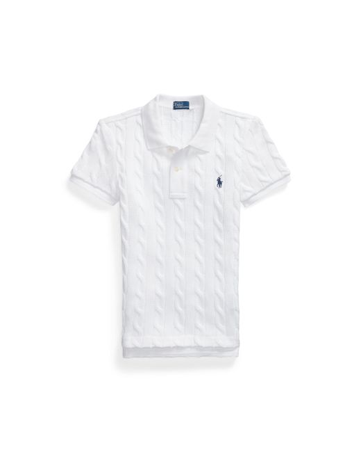 Polo Ralph Lauren Gray Short Sleeved Cable Knit Jumper