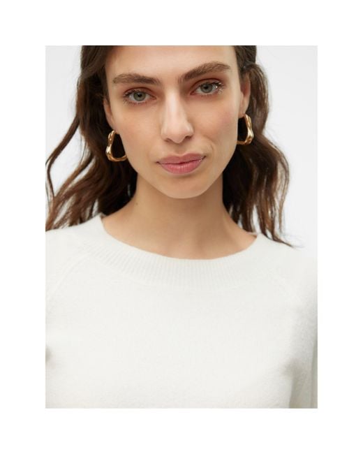 Vero Moda White Knitted Pullover