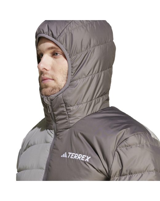 Adidas Gray Down Ho J Running Jacket for men