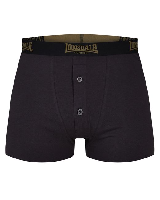 Lonsdale Green 2 Pack Boxer Shorts for men