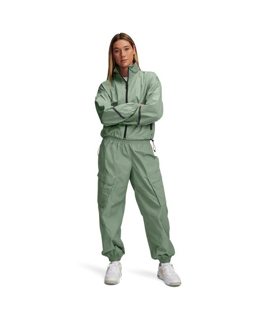 Under Armour Green Woven Sheen Performance Training Jacket