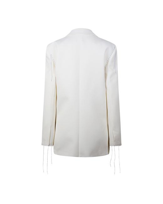 Off-White c/o Virgil Abloh Gray Wool Stitching Tomboy Softshell Jacket