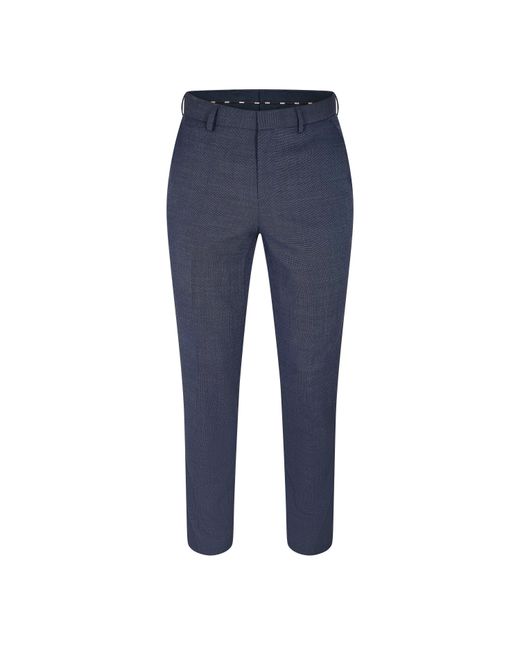 Boss Blue Straight Leg Trousers for men