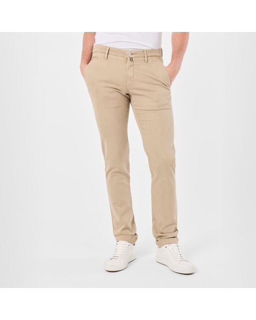 Jacob Cohen Natural Bobby Mid-Rise Straight Leg Stretch Chinos for men