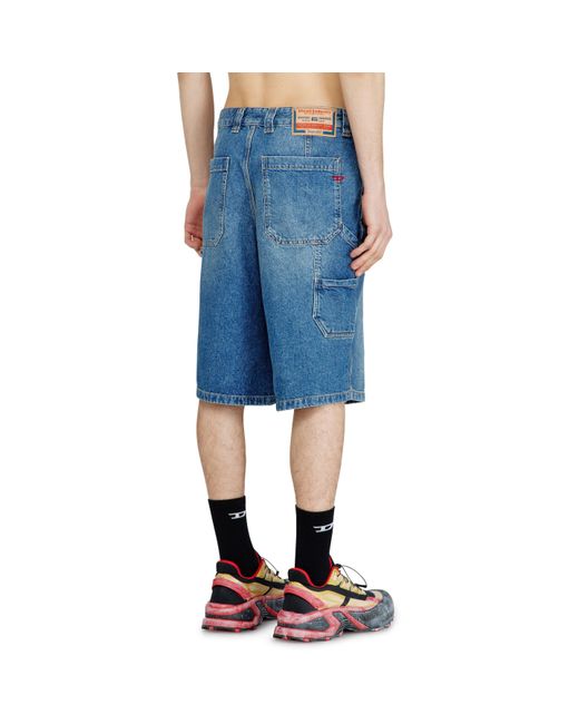 DIESEL Blue Denim Shorts for men