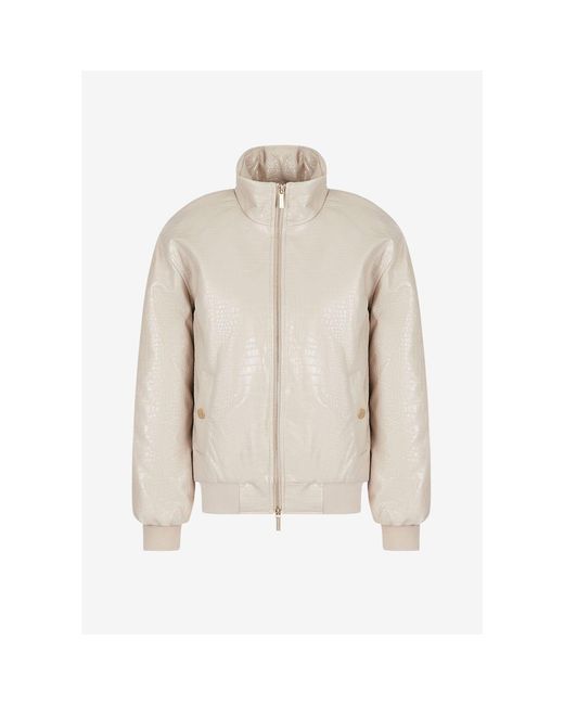 ARMANI EXCHANGE White Bomber Jacket