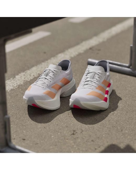 Adidas Gray Adizero Adios Pro 4 Running Shoe