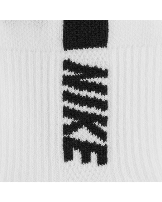 Nike White Ankle 2 Pack Running Socks
