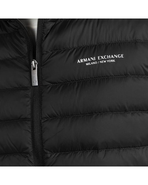 ARMANI EXCHANGE Gray Down Short Puffer Jacket for men