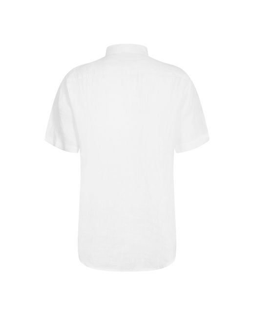 ARMANI EXCHANGE White Short Sleeve Oxford Shirt for men