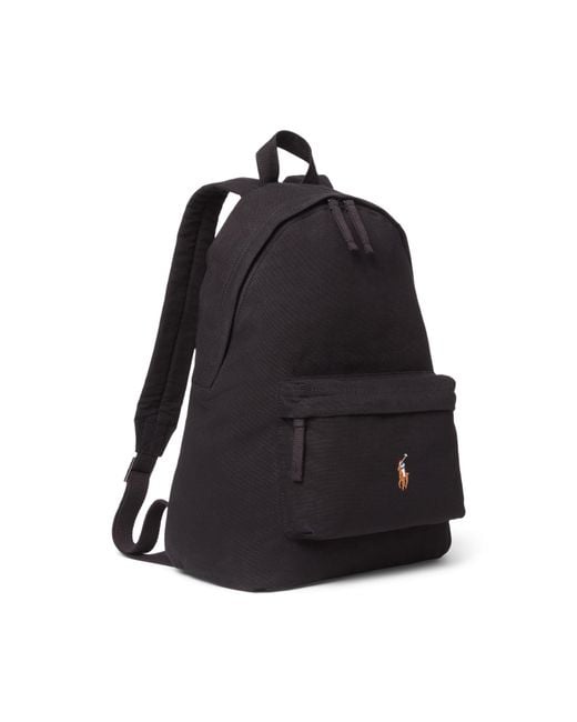 Polo Ralph Lauren Black Canvas Colour Backpack