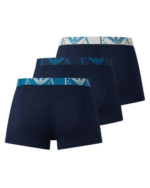 Emporio Armani Blue Emporio Mono Trunk Sn64 for men