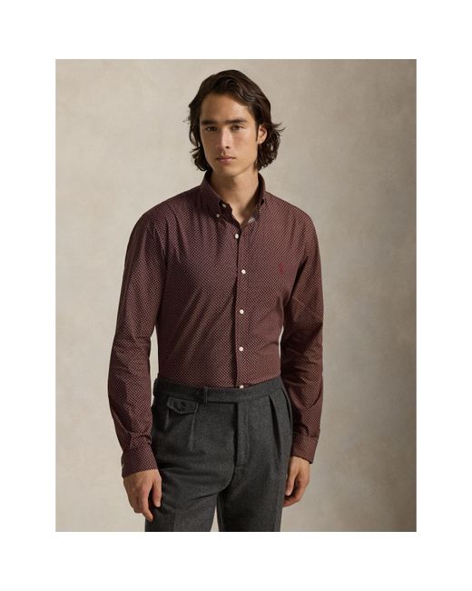 Polo Ralph Lauren Purple Long-Sleeve Plain Shirt for men