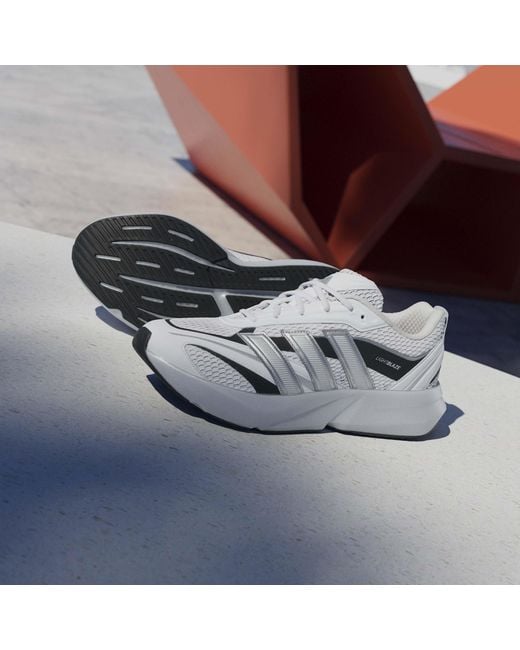 Adidas White Lightblaze Glow Shoes for men