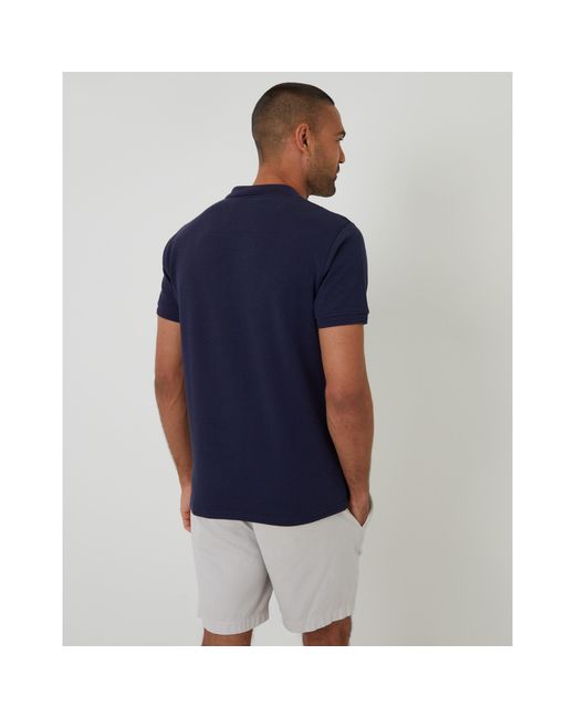 Threadbare Blue Rocco Short-Sleeve Polo Shirt for men