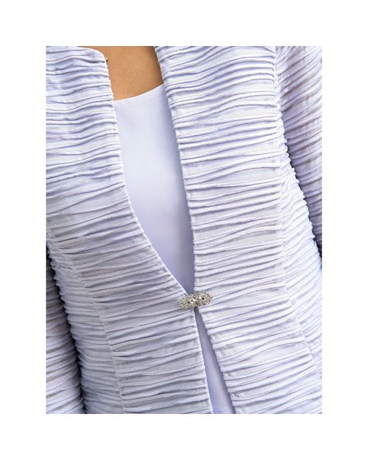 Gina Bacconi White Page Fancy Jacket & Chiffon Dress