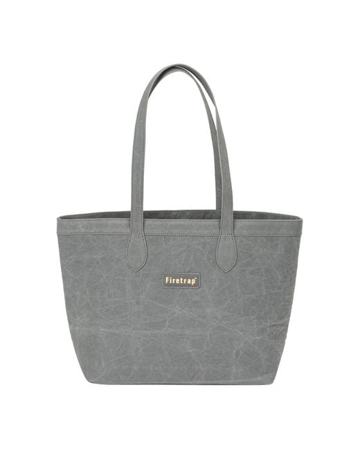 Firetrap Gray Kraft Tote Bag