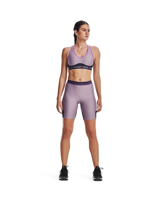 Under Armour Purple Ua Pjt Rck Bike Short Gym