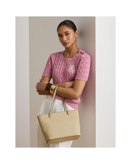 Ralph Lauren Natural Medium Karly Tote