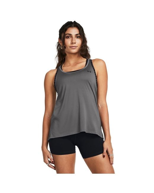 Under Armour Gray Ua Knockout Mesh Back Tank
