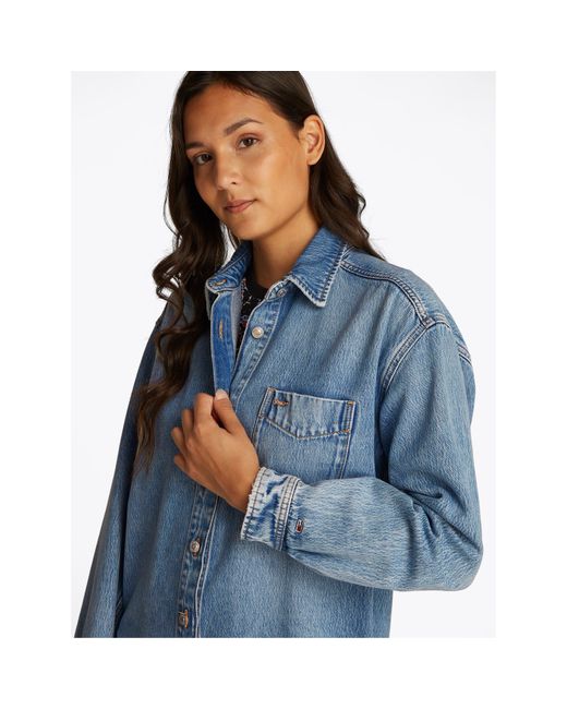 Tommy Hilfiger Blue Denim Long Sleeve Relaxed Fit Shirt