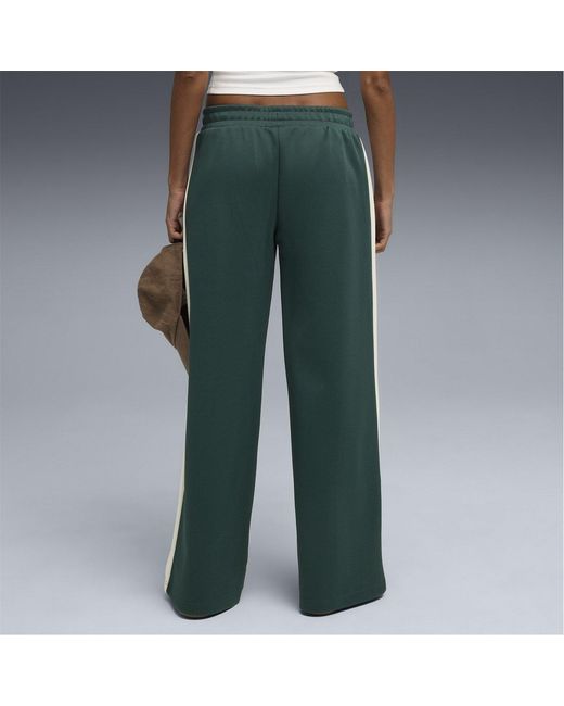 PUMA Green T7 Low Rise Open Hem Poly Joggers