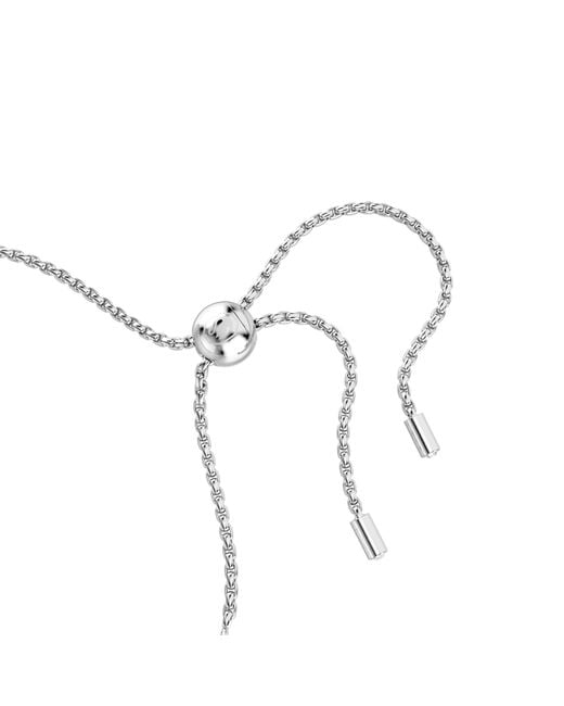 Swarovski Metallic Trilogy Triple Row Crystal Tennis Bracelet