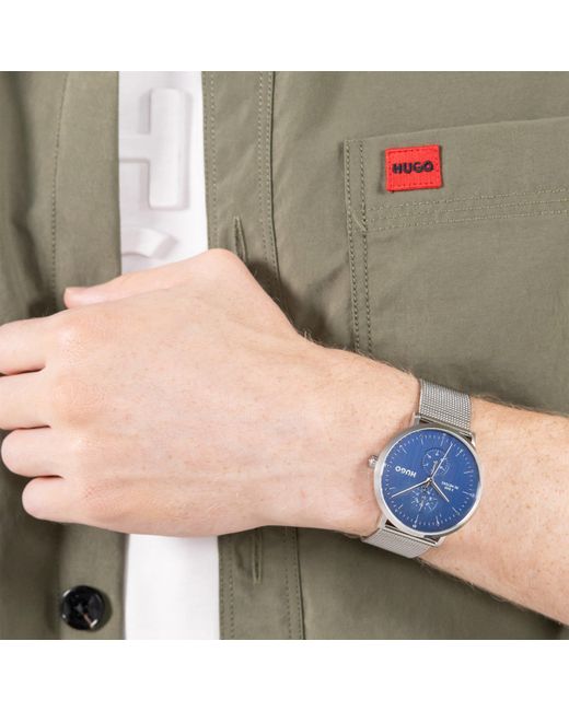 HUGO Blue Gents #Style Stainless Steel Mesh Watch for men