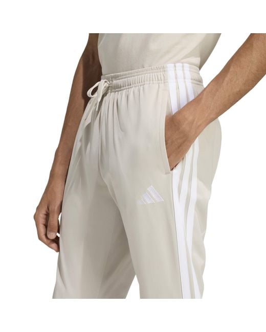 Adidas Gray 3-Stripes Tricot Tapered Joggers for men