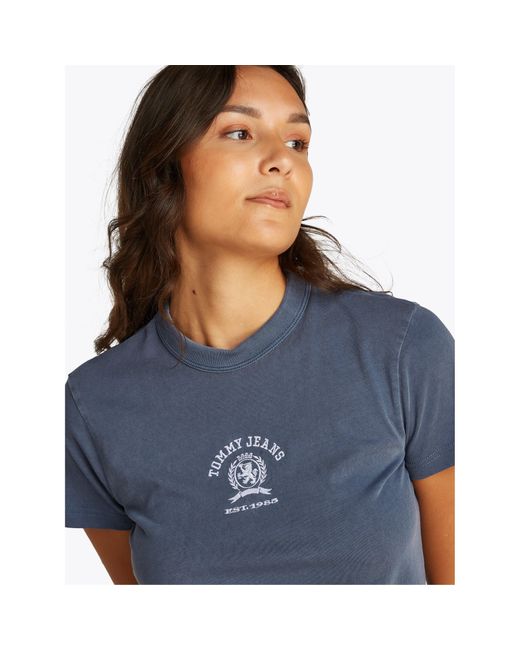 Tommy Hilfiger Blue Varsity Crest Crew Neck T-Shirt