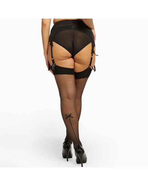 Playful Promises Black Seamed Stocking