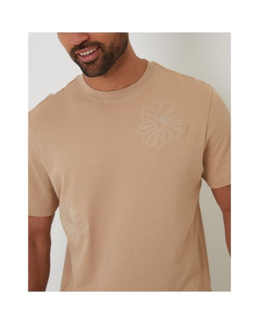 Threadbare Brown Regular Fit Teewren T-Shirt for men