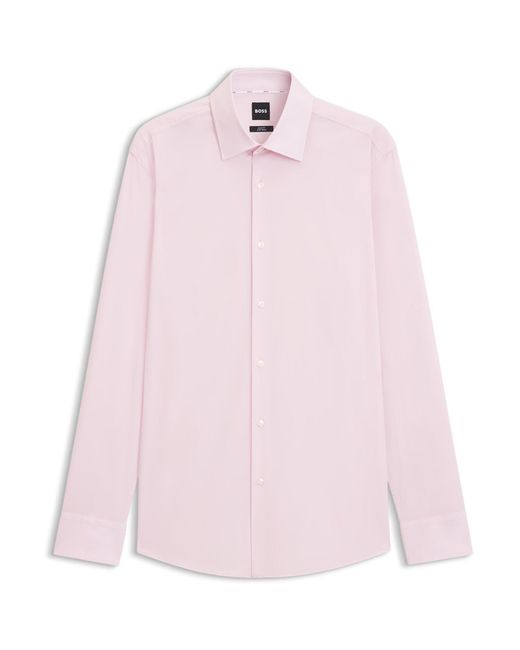 Boss Pink H Hank Kent Long Sleeve Shirt for men