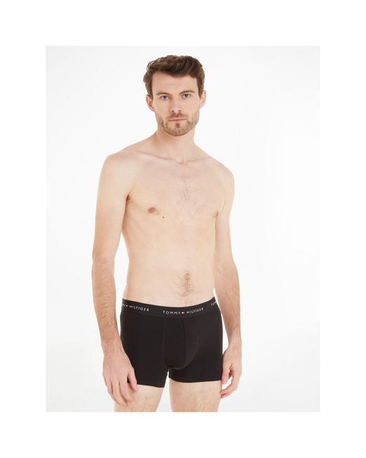 Tommy Hilfiger Black 3 Pack Signature Boxer Shorts for men