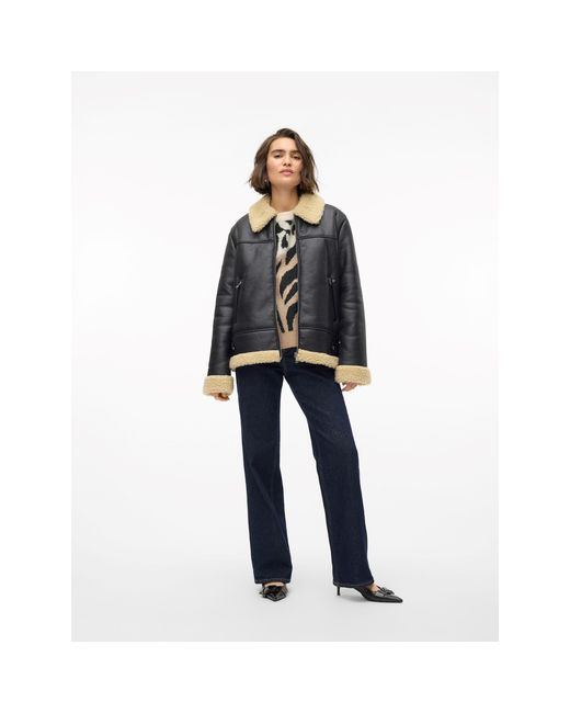 Vero Moda Black Kay Aviator Jacket