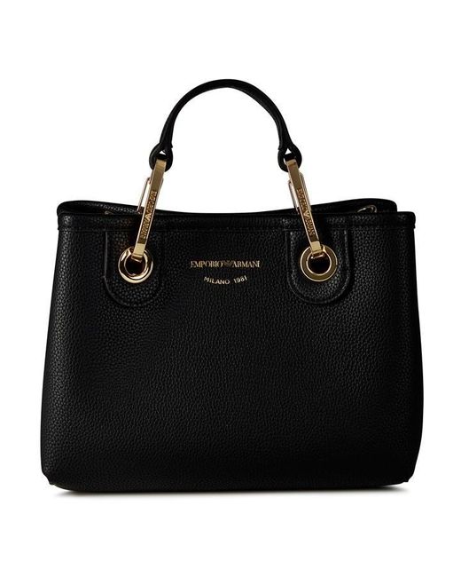 Emporio Armani Black Shopper Extra Small Mini Bag