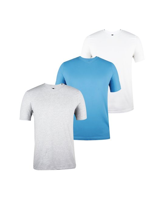 Donnay Blue Three Pack V Neck T Shirt for men