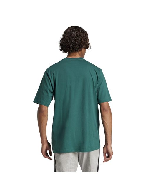 Adidas Green Essentials Single Jersey Logo T-Shirt for men