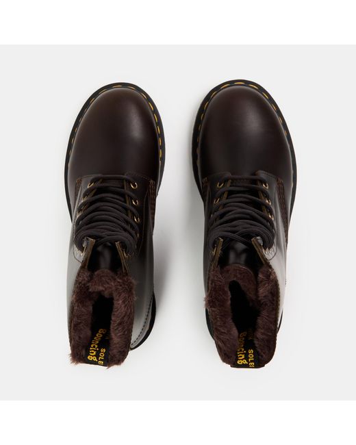 Dr. Martens Black 1460 Serena Faux Fur Lined Boots