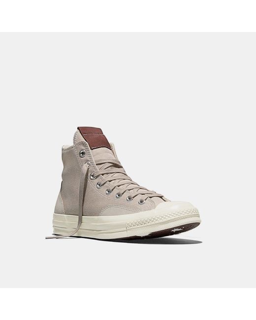 Converse Gray Chuck 70 Canvas And Suede High-Top Trainers