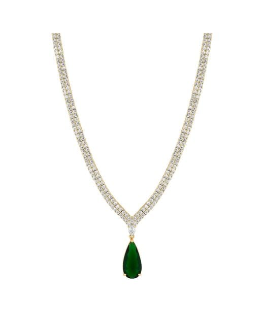 Jon Richard Green Plated Cz Collar Necklace